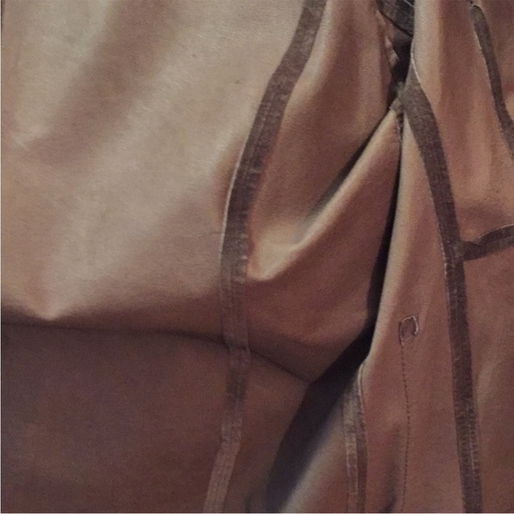 April Cornell Chocolate Brown Genuine Leather Suede Floral Embroidered Jacket M - Picture 13 of 16